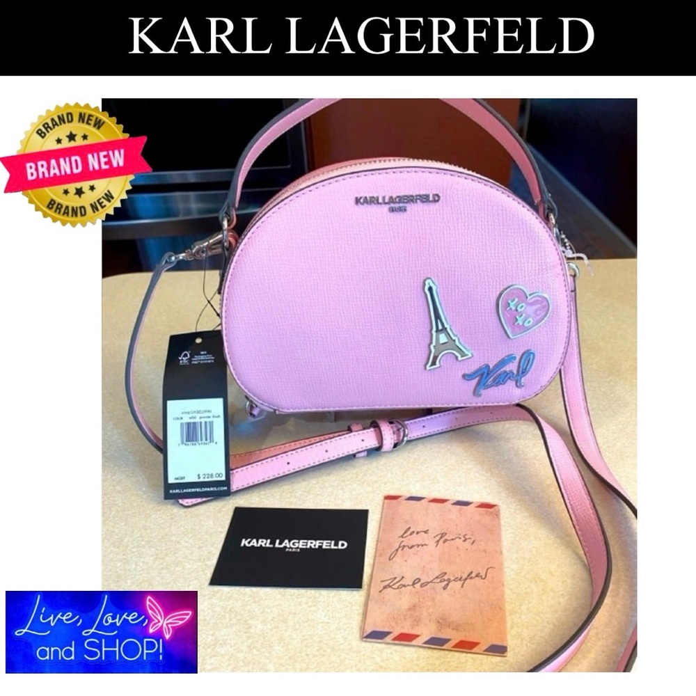 KARL LAGERFELD Paris Maybelle Top Handle Bag: Powder Blush, NWT